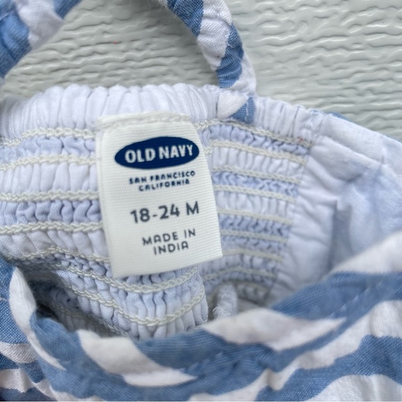 Old Navy 18-24 dress blue and white stripe - Picture 4 of 5
